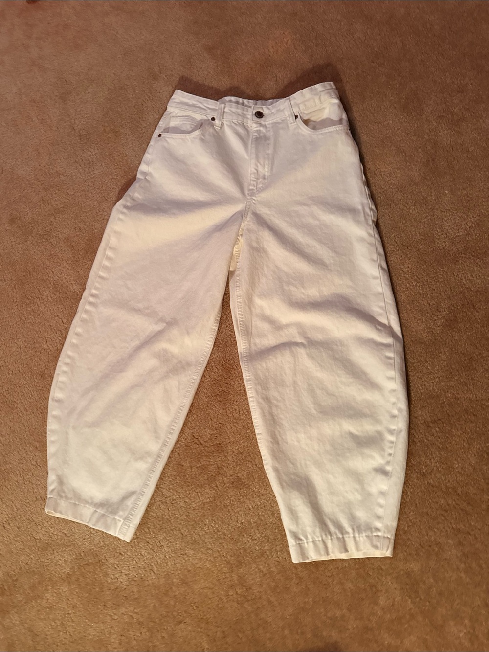 Zara White Boyfriend Jeans